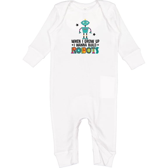 Inktastic Future Robot Builder Robotics Engineer Baby Romper Coveralls