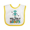 thumbnail image 1 of Inktastic Future Robot Builder Robotics Engineer Boys or Girls Baby Bib, 1 of 4