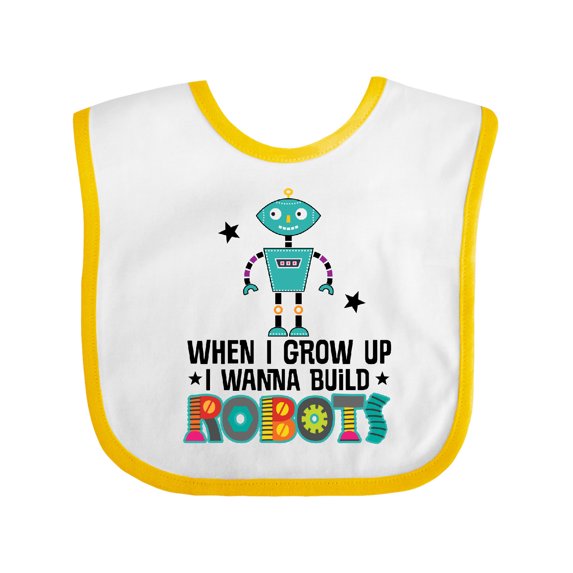 Inktastic Future Robot Builder Robotics Engineer Boys or Girls Baby Bib