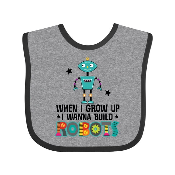 Inktastic Future Robot Builder Robotics Engineer Boys or Girls Baby Bib