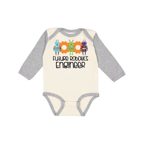 Inktastic Future Robotics Engineer Boys or Girls Long Sleeve Baby Bodysuit