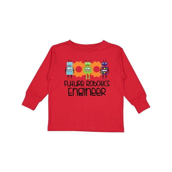Inktastic Future Robotics Engineer Boys or Girls Long Sleeve Toddler T-Shirt