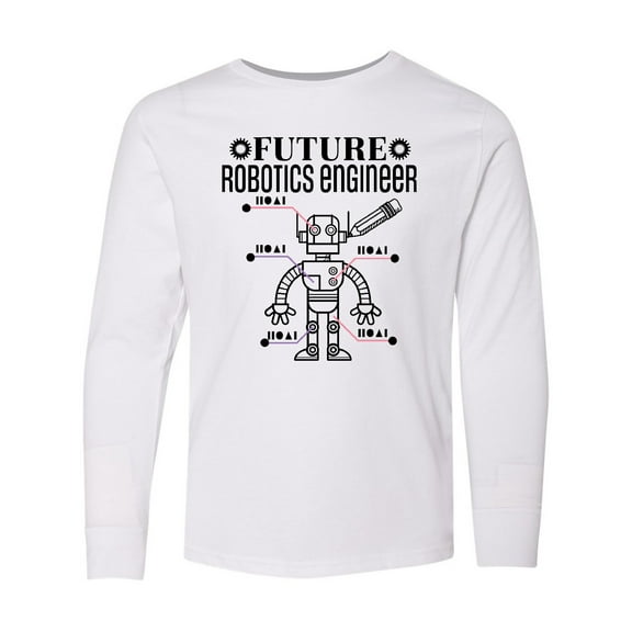 Inktastic Future Robotics Engineer Long Sleeve Youth T-Shirt