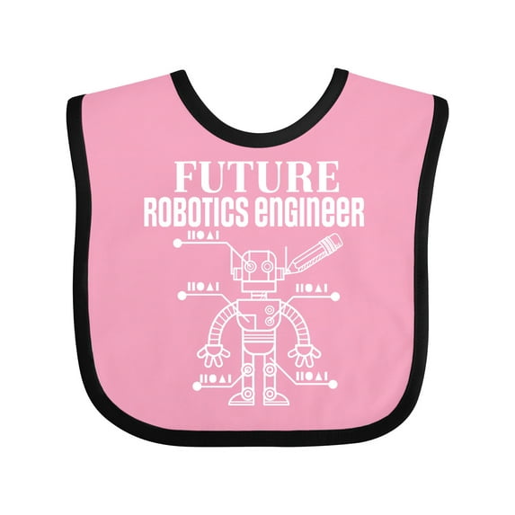 Inktastic Future Robotics Engineer Robot Boys or Girls Baby Bib