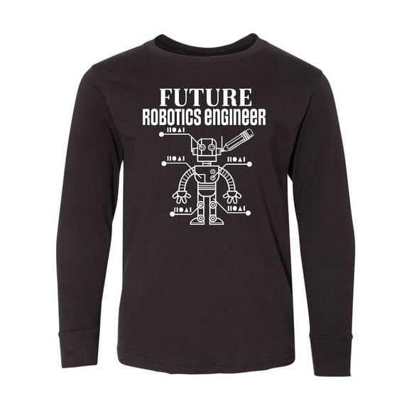 Inktastic Future Robotics Engineer Robot Long Sleeve Youth T-Shirt