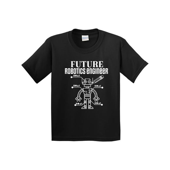 Inktastic Future Robotics Engineer Robot Youth T-Shirt