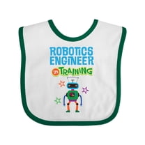 Inktastic Future Robotics Engineer in Training Funny Robot Career Boys or Girls Baby Bib
