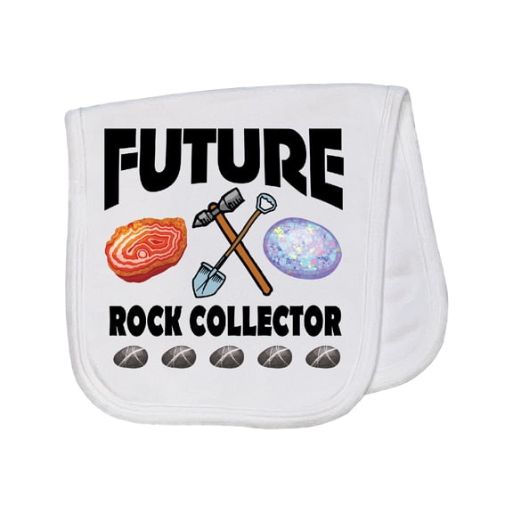 Inktastic Future Rock Collector Baby Burp Cloth