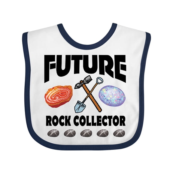 Inktastic Future Rock Collector Boys or Girls Baby Bib