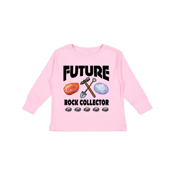 Inktastic Future Rock Collector Boys or Girls Long Sleeve Toddler T-Shirt