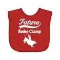 thumbnail image 1 of Inktastic Future Rodeo Champ Bull Rider Boys Baby Bib, 1 of 4