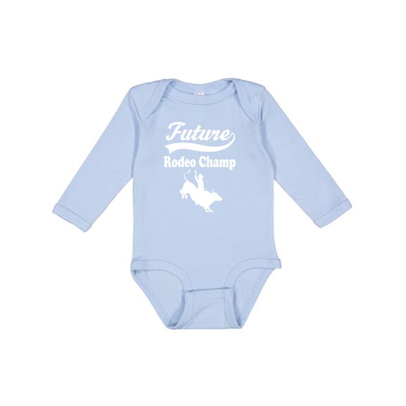 Inktastic Future Rodeo Champ Bull Rider Boys Long Sleeve Baby Bodysuit