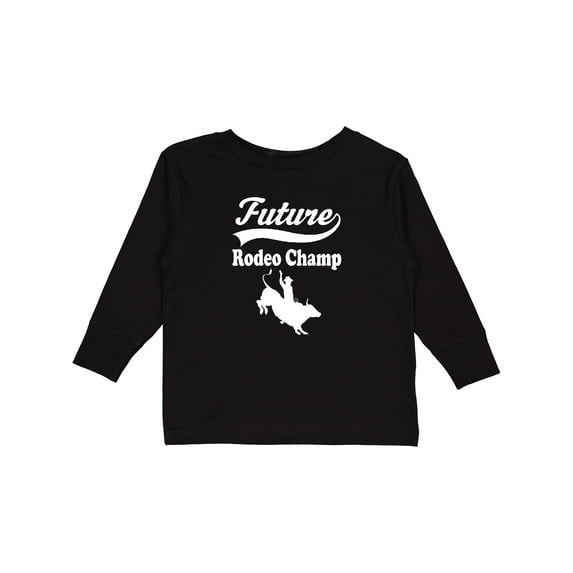 Inktastic Future Rodeo Champ Bull Rider Boys Long Sleeve Toddler T-Shirt