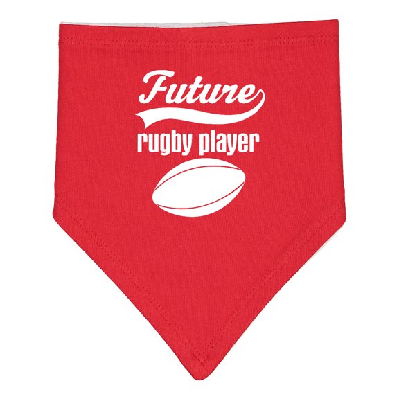 Inktastic Future Rugby Player Baby Bandana Bib