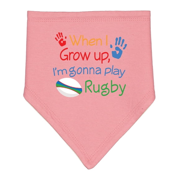 Inktastic Future Rugby Player Baby Bandana Bib