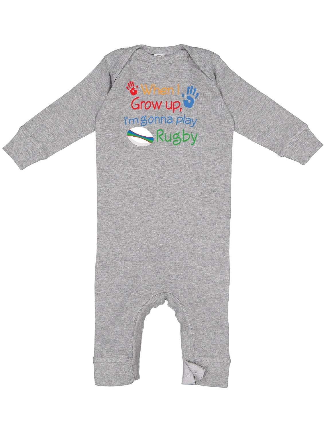 Boy Baby Rugby Rompers Inktastic Future Rugby Player Baby Romper Coveralls - Walmart.com