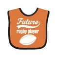 thumbnail image 1 of Inktastic Future Rugby Player Boys Baby Bib, 1 of 4