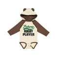 thumbnail image 1 of Inktastic Future Rugby Player Boys Long Sleeve Baby Bodysuit, 1 of 5