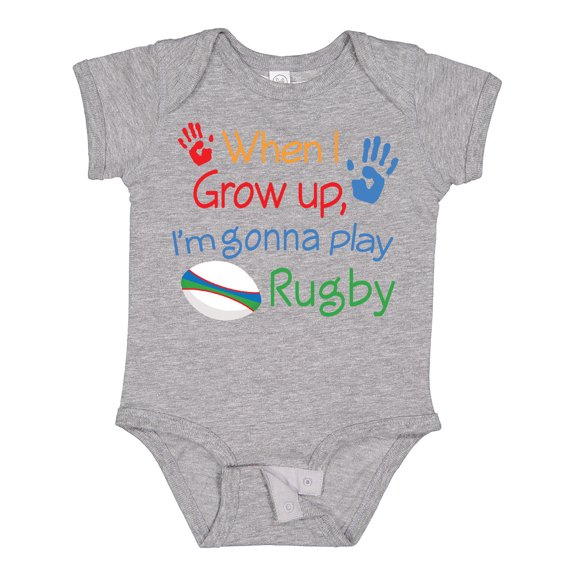 Inktastic Future Rugby Player Boys or Girls Baby Bodysuit