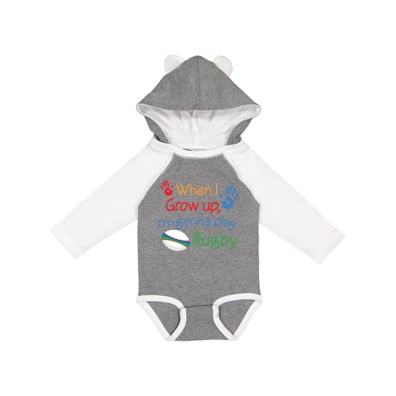Inktastic Future Rugby Player Boys or Girls Long Sleeve Baby Bodysuit