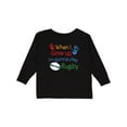 thumbnail image 1 of Inktastic Future Rugby Player Boys or Girls Long Sleeve Toddler T-Shirt, 1 of 5