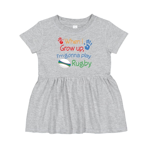 Inktastic Future Rugby Player Girls Baby Dress