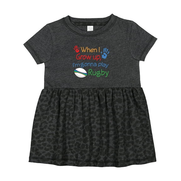 Inktastic Future Rugby Player Girls Baby Dress