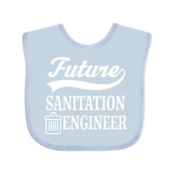 Inktastic Future Sanitation Engineer Job Boys or Girls Baby Bib