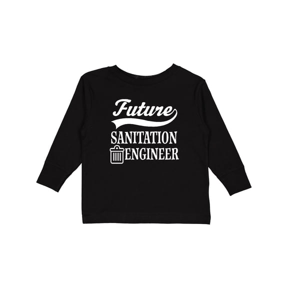 Inktastic Future Sanitation Engineer Job Boys or Girls Long Sleeve Toddler T-Shirt