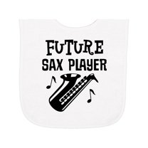 Inktastic Future Saxophone Player Sax Music Baby Terry Cloth Bib