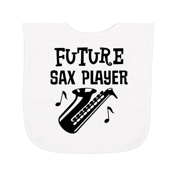 Inktastic Future Saxophone Player Sax Music Baby Terry Cloth Bib