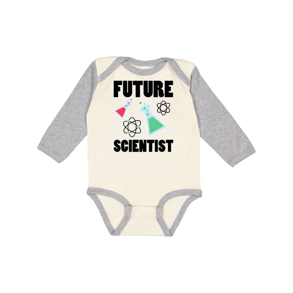 Inktastic Future Scientist Boys or Girls Long Sleeve Baby Bodysuit