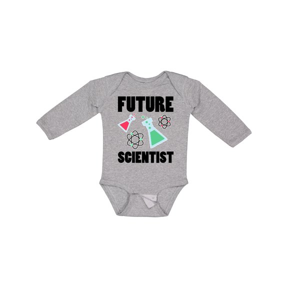 Inktastic Future Scientist Boys or Girls Long Sleeve Baby Bodysuit