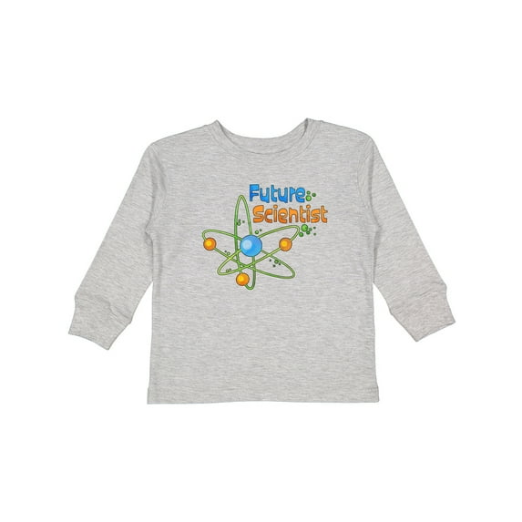 Inktastic Future Scientist with Atom Boys or Girls Long Sleeve Toddler T-Shirt