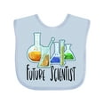 thumbnail image 1 of Inktastic Future Scientist with Beakers, Test Tubes and Formulas Boys or Girls Baby Bib, 1 of 4