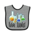 thumbnail image 1 of Inktastic Future Scientist with Beakers, Test Tubes and Formulas Boys or Girls Baby Bib, 1 of 4