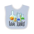 thumbnail image 1 of Inktastic Future Scientist with Beakers, Test Tubes and Formulas Boys or Girls Baby Bib, 1 of 4