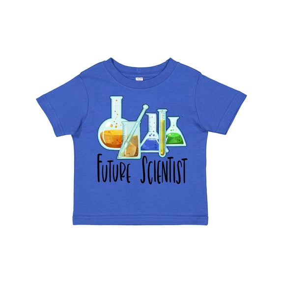 Inktastic Future Scientist with Beakers, Test Tubes and Formulas Boys or Girls Toddler T-Shirt