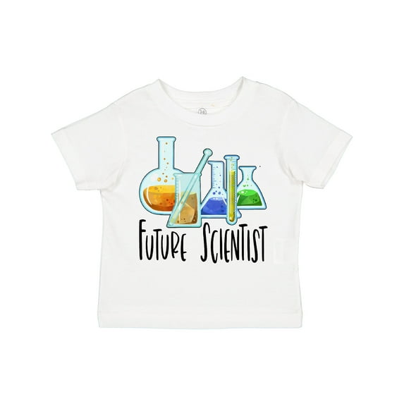 Inktastic Future Scientist with Beakers, Test Tubes and Formulas Boys or Girls Toddler T-Shirt