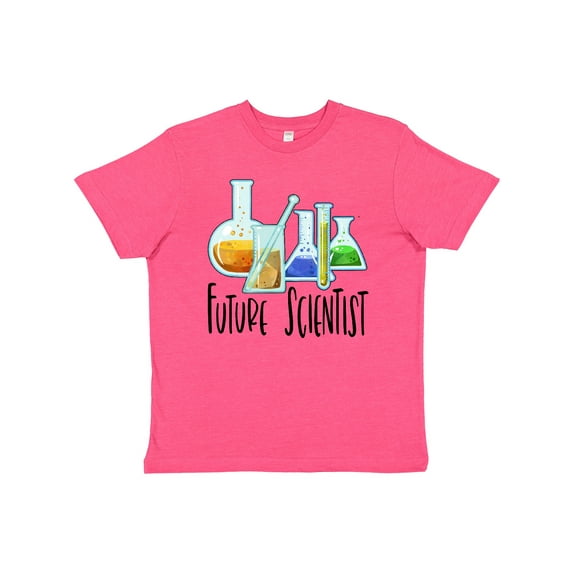 Inktastic Future Scientist with Beakers, Test Tubes and Formulas Youth T-Shirt