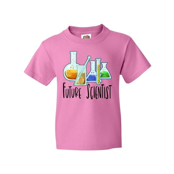 Inktastic Future Scientist with Beakers, Test Tubes and Formulas Youth T-Shirt