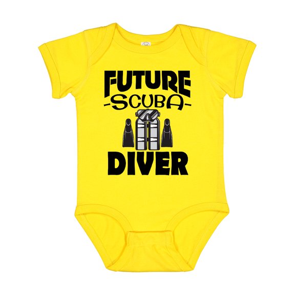 Inktastic Future Scuba Diver Boys or Girls Baby Bodysuit