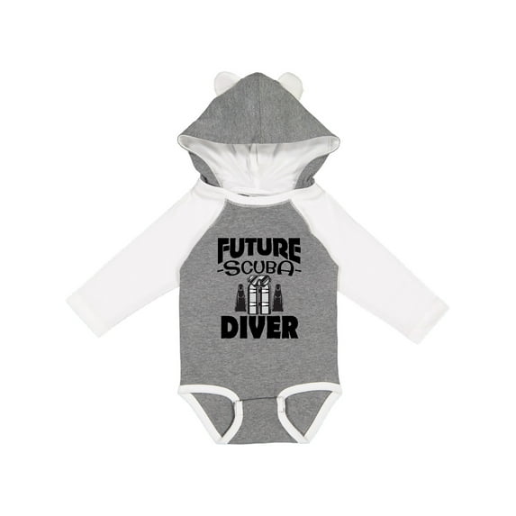 Inktastic Future Scuba Diver Boys or Girls Long Sleeve Baby Bodysuit