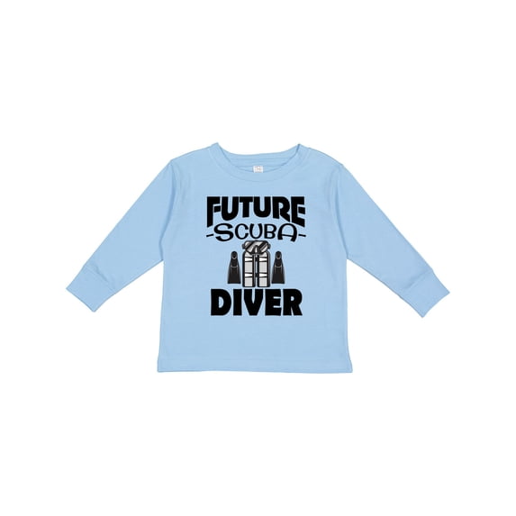Inktastic Future Scuba Diver Boys or Girls Long Sleeve Toddler T-Shirt