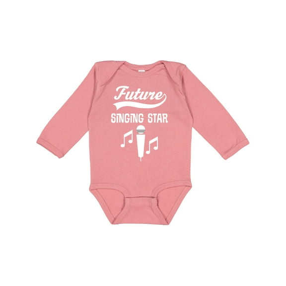 Inktastic Future Singing Star Childs Music Boys or Girls Long Sleeve Baby Bodysuit
