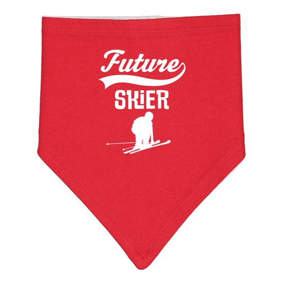 Inktastic Future Skier Childs Skiing Baby Bandana Bib
