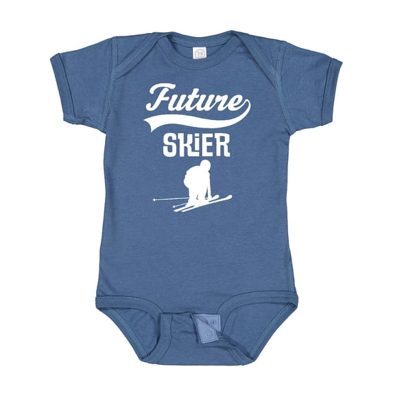 Inktastic Future Skier Childs Skiing Boys or Girls Baby Bodysuit