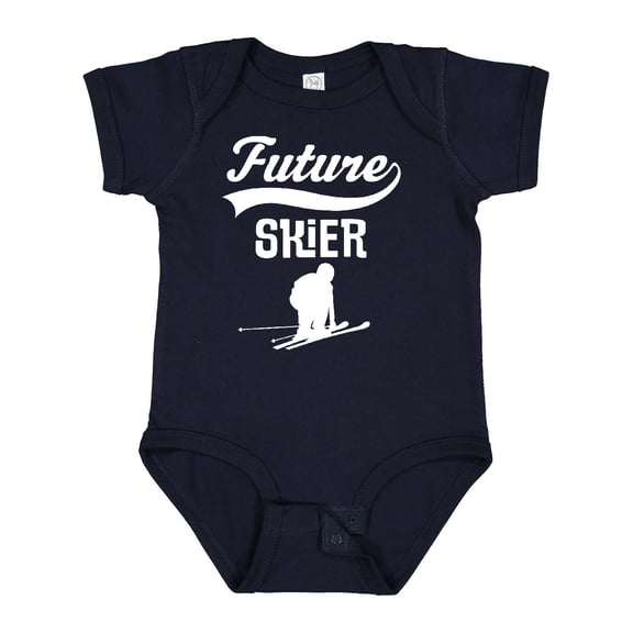 Inktastic Future Skier Childs Skiing Boys or Girls Baby Bodysuit