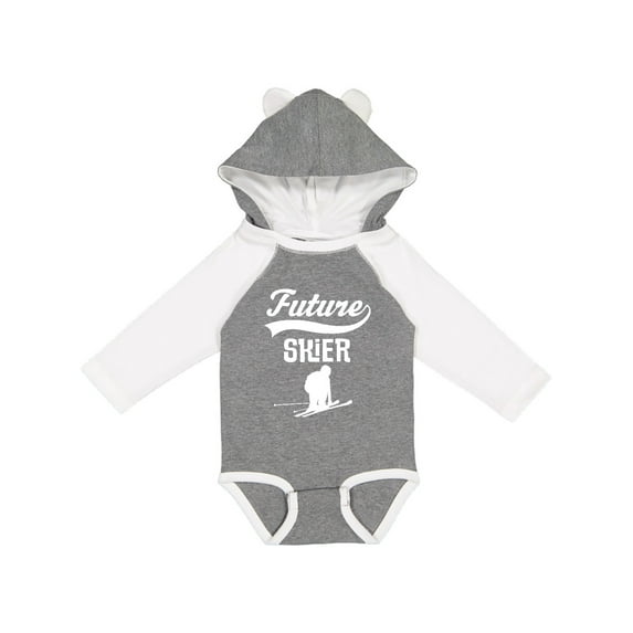 Inktastic Future Skier Childs Skiing Boys or Girls Long Sleeve Baby Bodysuit