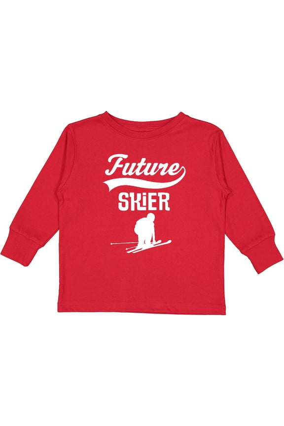 Future Skier Childs Skiing Boys or Girls Long Sleeve Toddler T-Shirt